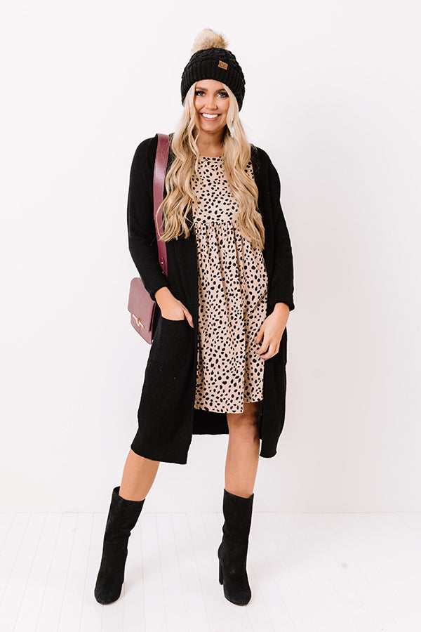 New Moon Leopard Shift Dress In Iced Latte Image - 1