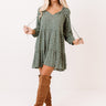Wine Tasting in Napa Shift Dress in Hunter Green Image - 1