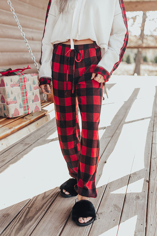 Christmas Morning Buffalo Check Joggers