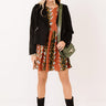 Best In Show Snake Print Babydoll Dress In Rust Image - 1
