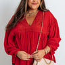Lovely Novella Babydoll Top In Red Curves Image - 1