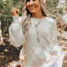 European Holiday Sweater Top in Cream Image - 1
