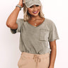 Posh Spot Shift Tee In Sage Image - 1