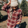 Forever Mine Flannel Top In Wine Image - 1