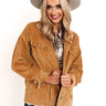Fireside Flirty Corduroy Jacket In Camel Image - 1