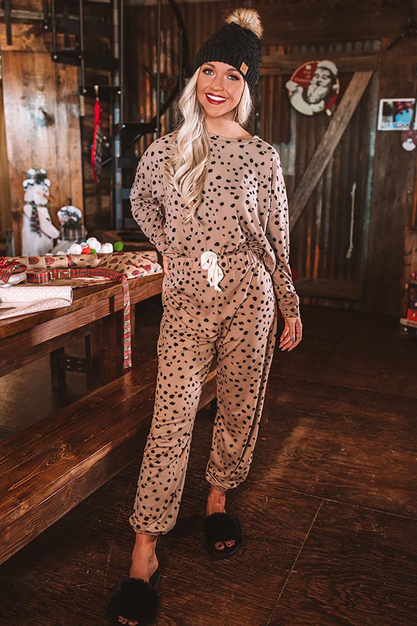 Movie Night In Leopard Joggers