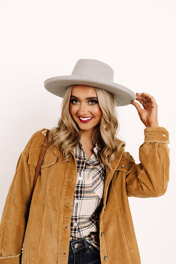 Impeccably Dressed Wool Stiff Brim Hat In Grey Image - 1