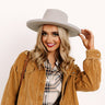 Impeccably Dressed Wool Stiff Brim Hat In Grey Image - 1