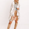 Moving Mountains Plaid Poncho In Ivory Image - 1