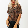 Uptown Brunch Velvet Burnout Top In Brown Image - 1