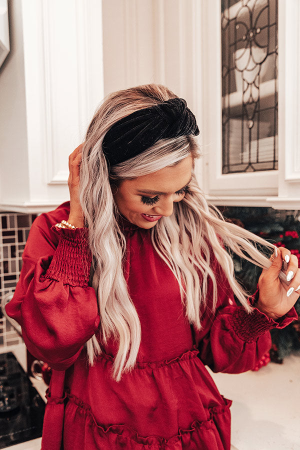 Wrapped In Velvet Headband In Black