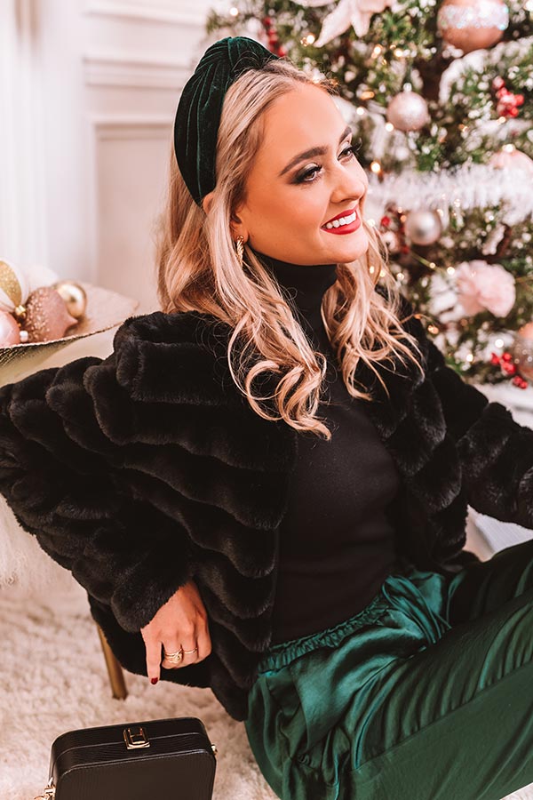 Wrapped In Velvet Headband In Green Image - 2