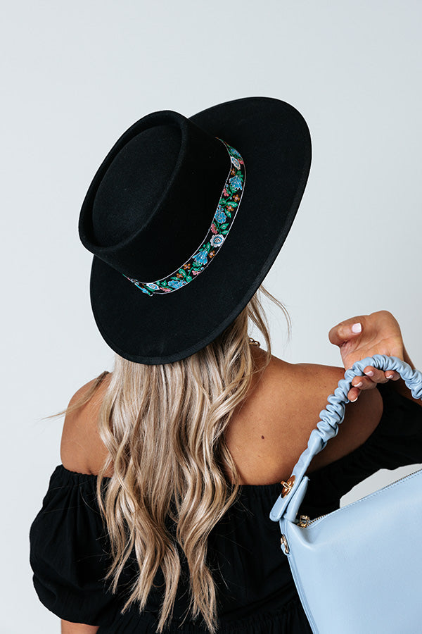 Classic Touch Stiff Brim Wool Hat