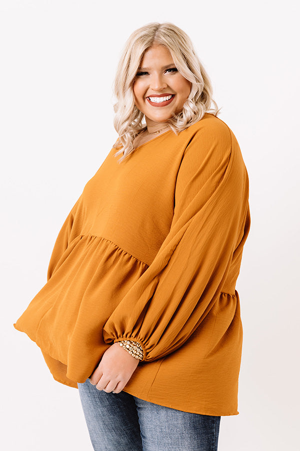 Honor And Love Shift Top In Mustard   Curves Image - 1