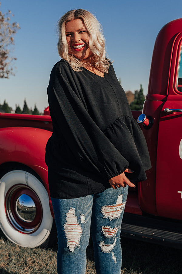 Honor And Love Shift Top In Black   Curves Image - 2
