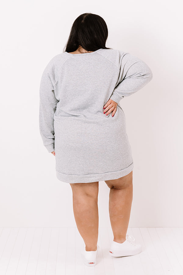 Bonfire Promises Shift Tunic Dress In Grey Curves Image - 4
