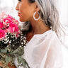 Gala Evening Hoop Earrings In Clear Image - 1