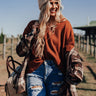 Peppermint Kisses Flannel Tunic Dress in Brown Image - 1