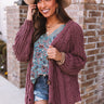 Forevermore Knit Cardigan In Vineyard Grape Image - 1