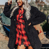 London Snowfall Sherpa Coat In Black Image - 1