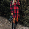 Peppermint Kisses Flannel Tunic Dress in Red Image - 1