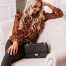 Pretty Plaza Leopard Ruffle Top Image - 1