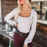 Rodeo Drive Darling Ribbed Bodysuit in Birch Image - 1