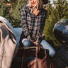 Can't Stop Me Now Plaid Button Up in Navy Image - 1