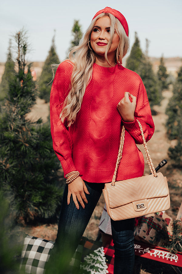 Double Shot Of Espresso Knit Sweater in Red Image - 1