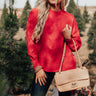 Double Shot Of Espresso Knit Sweater in Red Image - 1