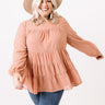 Brink Of Midnight Shift Top In Peach   Curves Image - 1