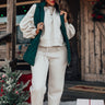 Big Bear Lake Quilted Vest in Hunter Green Image - 1