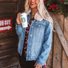 The Sheela Faux Fur Lined Denim Jacket Image - 1