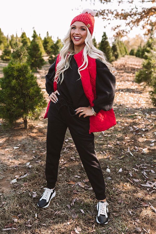 Cozy Aesthetic Joggers in Black