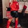 Catchup Over Coffee Cable Knit Sweater in Red Image - 1