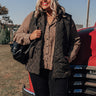 Big Bear Lake Quilted Vest in Dark Olive Curves Image - 1