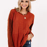 Great News Knit Shift Top in Rust Image - 1