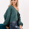 It Girl Status Sweater In Teal Image - 1