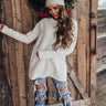 Great News Knit Shift Top in Cream Image - 1