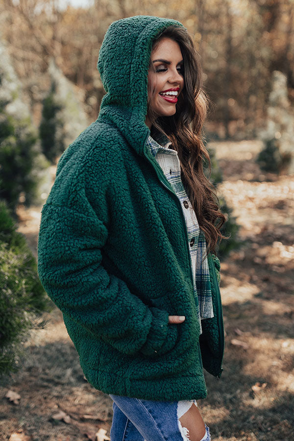 Wrapped In Cuddles Sherpa Sweater in Olive Image - 3