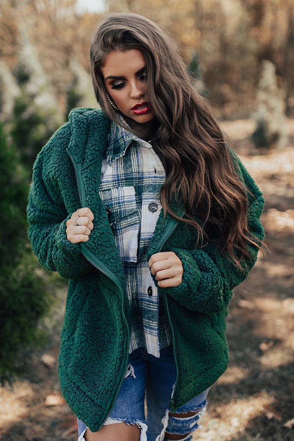 Wrapped In Cuddles Sherpa Sweater in Olive Image - 4