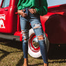 The Georgina High Waist Distressed Skinny Image - 1