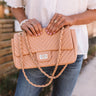 LA Lifestyle Faux Leather Crossbody In Tan Image - 1