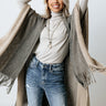 Snowy Dawn Poncho In Beige Image - 1