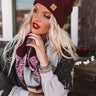Cold Nights Fleece Lined Beanie In Maroon Image - 1