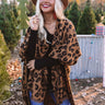 Mutual Attraction Leopard Poncho In Camel Image - 1