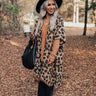 Mutual Attraction Leopard Poncho In Beige Image - 1