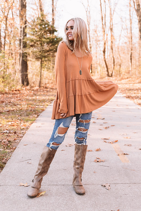 Hey Day Shift Top in Camel Image - 1