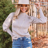 Fashion Scene Sweater Top in Taupe Image - 1