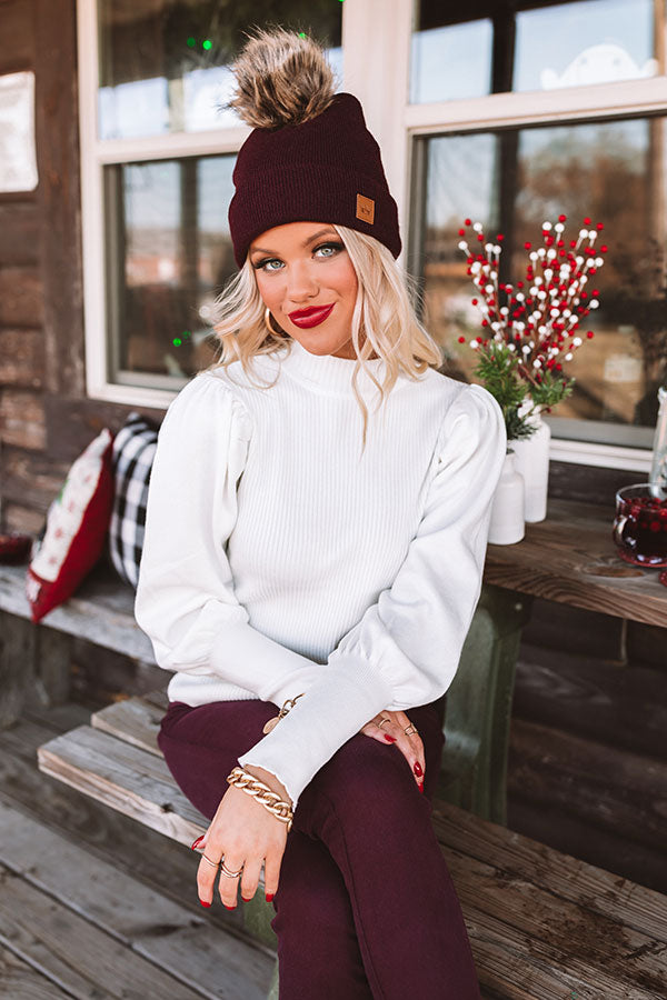 Fashion Scene Sweater Top in Ivory